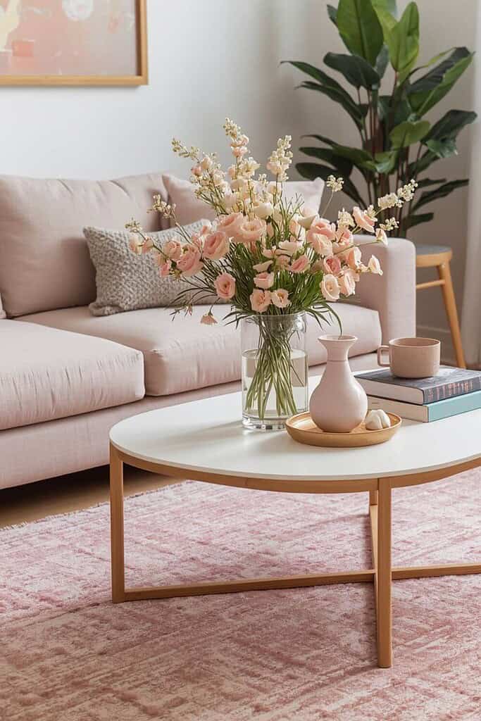 pastel apartment living room