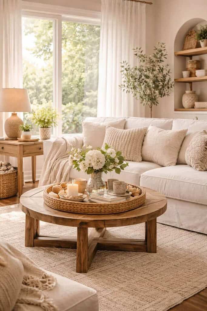 summer coffee table decor