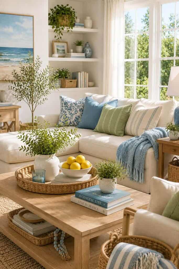 summer living room decor